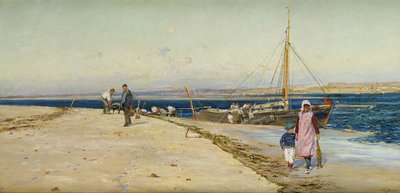 Figure sulle rive di un estuario da William Lionel Wyllie