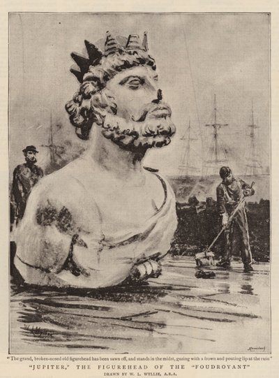 Giove, la polena del Foudroyant da William Lionel Wyllie