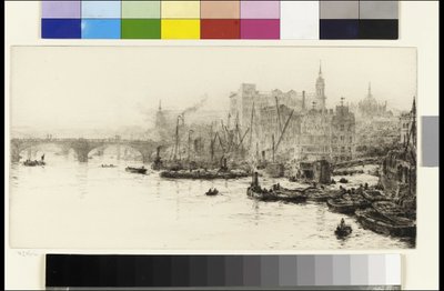 London Bridge, Cannon Street e Billingsgate da William Lionel Wyllie