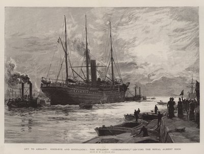 Verso Ashanti, Addio e Buona Fortuna!, il piroscafo Coromandel lascia il Royal Albert Dock da William Lionel Wyllie