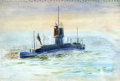 Sommergibile D7, inizio XX secolo da William Lionel Wyllie