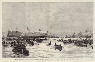 La visita della regina a Portsmouth, HMS Royal Arthur prende l
