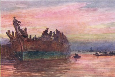 La fine di una vecchia nave da guerra, 1915 da William Lionel Wyllie