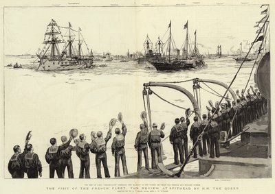 La visita della flotta francese, la parata a Spithead da parte di Sua Maestà la Regina da William Lionel Wyllie