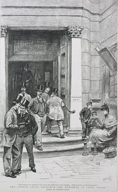 Ingresso della Borsa in Capel Court, 1891 da William Lockhart Bogle