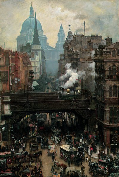 San Paolo e Ludgate Hill da William Logsdail