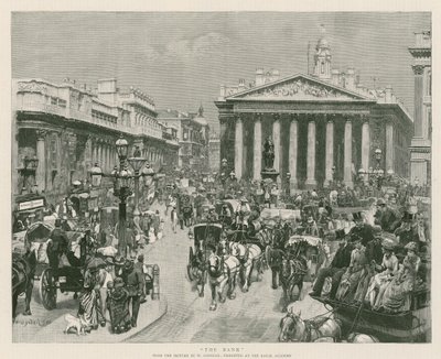 La Banca, da un quadro di W Logsdail, esposto alla Royal Academy da William Logsdail
