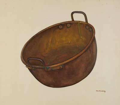 Vaso di rame per caramelle, c. 1939 da William Ludwig