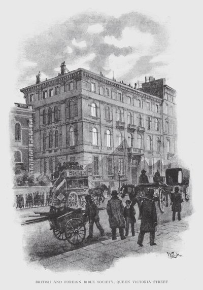 Società Biblica Britannica e Straniera, Queen Victoria Street da William Luker