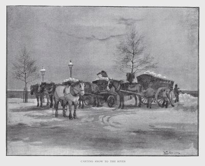 Trasporto della neve al fiume da William Luker