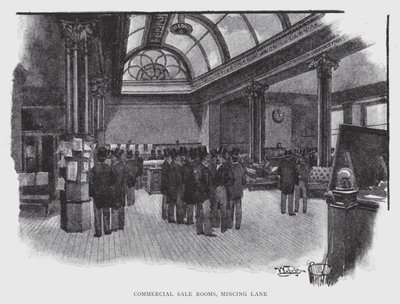 Commercial Sale Rooms, Mincing Lane da William Luker