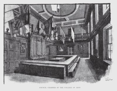 Sala del Consiglio del College of Arms da William Luker