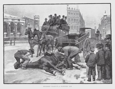 Holborn Viaduct, una giornata scivolosa da William Luker