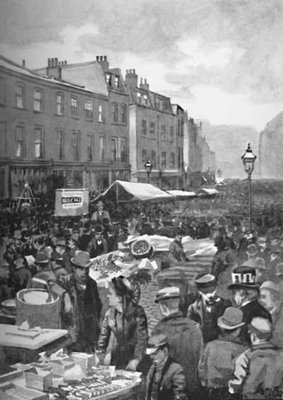 Middlesex Street, ex Petticoat Lane, una domenica mattina, 1891 da William Luker