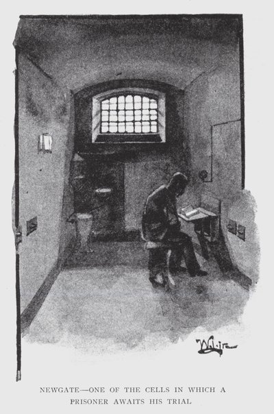 Newgate, una delle celle in cui un prigioniero attende il suo processo da William Luker