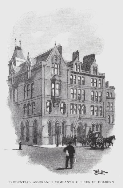 Uffici della Prudential Assurance Company a Holborn da William Luker