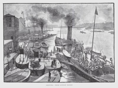 Navigazione, da London Bridge da William Luker
