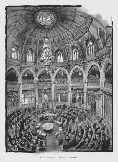 The Guildhall, Sala del Consiglio da William Luker