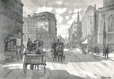 La stazione di Mansion House, District Railway Queen Victoria Street da William Luker