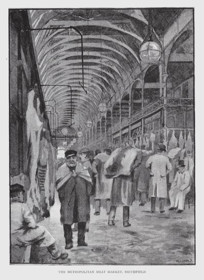 Il mercato della carne metropolitano, Smithfield da William Luker