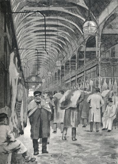 Il Mercato della Carne Metropolitana, Smithfield, 1891 da William Luker