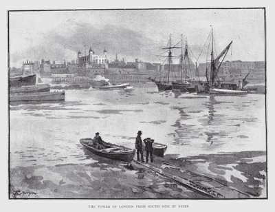 La Torre di Londra dal lato sud del fiume da William Luker
