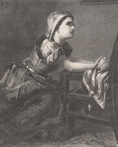 La Preghiera, da Illustrated London News, 2 marzo 1867 da William Luson Thomas