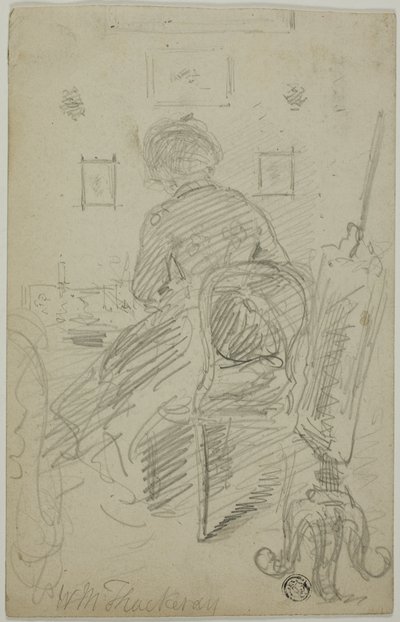 Signora che scrive (vista dal retro) da William Makepeace Thackeray