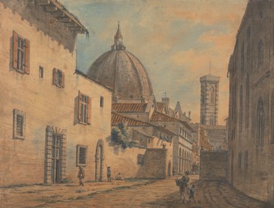 Una Strada a Firenze con il Duomo e il Campanile sullo Sfondo da William Marlow