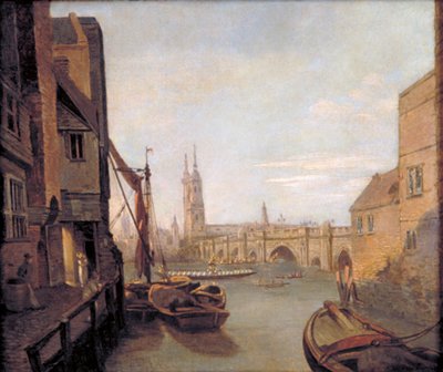 Ponte di Londra dalle scale di Pepper Alley, 1788 da William Marlow