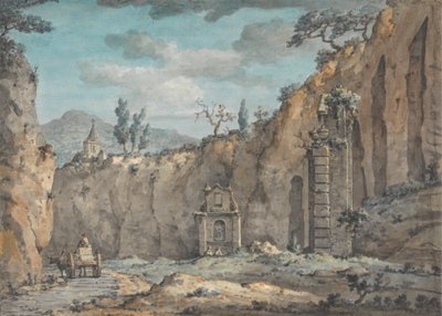 Carro di buoi nella grotta di Posillipo da William Marlow