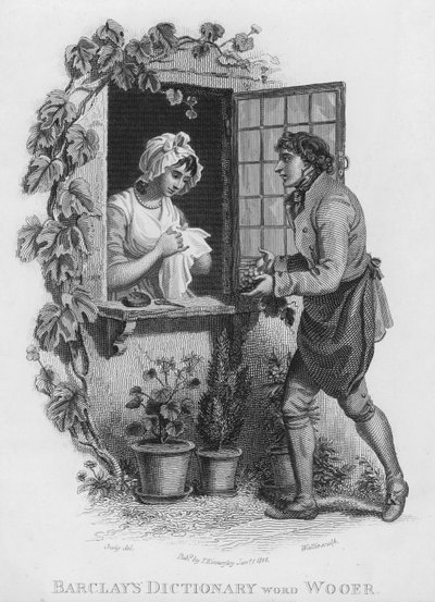 Barclays Dictionary, parola: Corteggiatore (incisione) da William Marshall (after) Craig