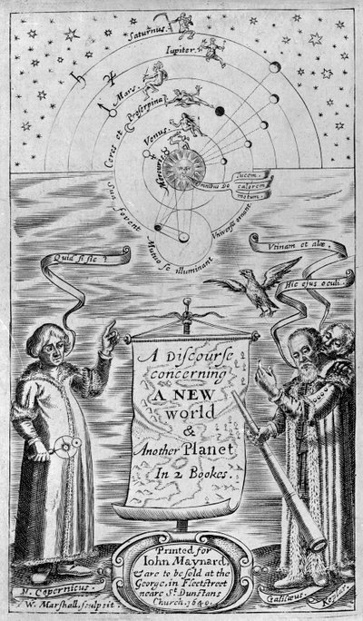 Discorso su un nuovo mondo e un altro pianeta in 2 libri, 1640 (frontespizio) da William Marshall