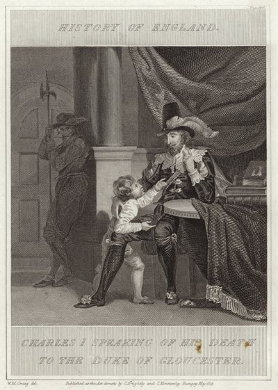 Carlo I parla della sua morte al Duca di Gloucester da William Marshall Craig