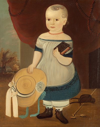 Bambino con cappello di paglia da William Matthew Prior