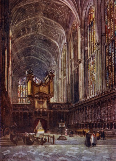 Interno della cappella del Kings College dal coro da William Matthison