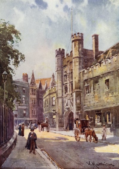 Il cancello del Christs College da St Andrews Street da William Matthison