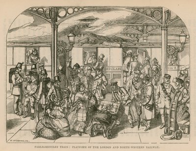 Treno Parlamentare: Piattaforma della London and North-Western Railway, Londra da William McConnell
