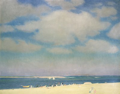 Paesaggio marino con spiaggia sabbiosa (The Beach at Chatham) 1915 circa (olio su tela) da William McGregor Paxton