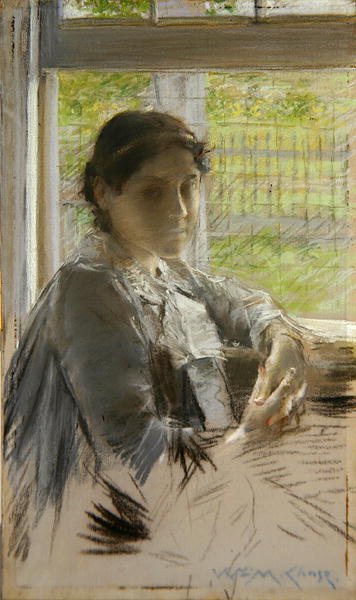 Alla finestra, c.1890 da William Merritt Chase