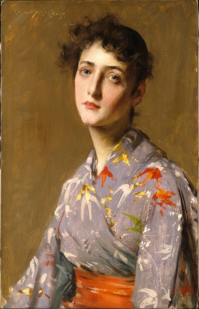 Ragazza in Costume Giapponese da William Merritt Chase
