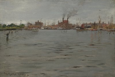 Scena del porto, Docks di Brooklyn da William Merritt Chase