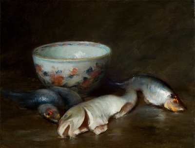Natura morta con pesce da William Merritt Chase