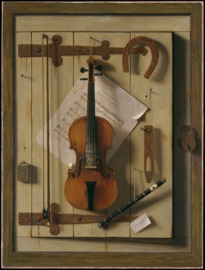 Natura morta — Violino e spartiti da William Michael Harnett