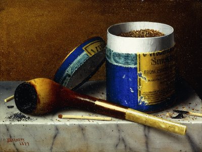 Tabacco e Pipa, 1877 da William Michael Harnett