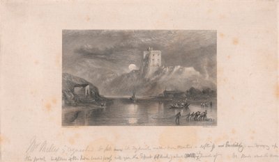 Castello di Norham - Sorgere della luna da William Miller