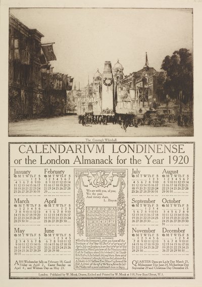 Calendarium Londinense, o l