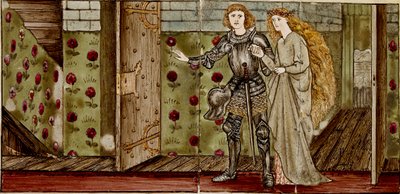 Sedici piastrelle formano otto illustrazioni della fiaba 