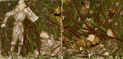 Sedici piastrelle formano otto illustrazioni della storia di 