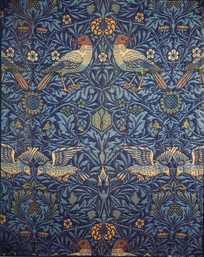 Uccelli. Tessuto decorativo da William Morris